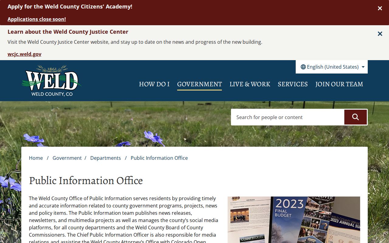 Weld County court dates administrative records source