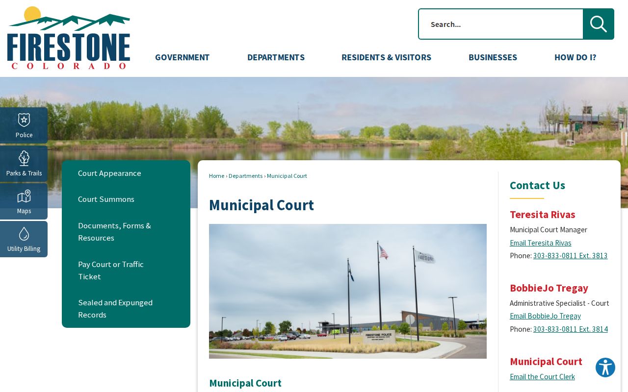 Firestone Municipal Court official calendar and access information